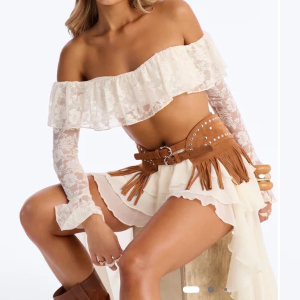 Rodeo Rider Fringe Belt - Brown